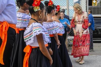 Queen Mathilde In  Costa Rica With Unicef-stock-foto