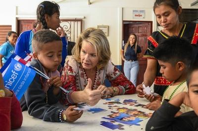 Queen Mathilde In  Costa Rica With Unicef-stock-foto