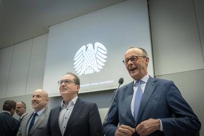 CDU/CSU, Friedrich Merz, Alexander Dobrindt-stock-photo