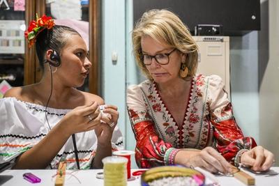 Queen Mathilde In  Costa Rica With Unicef-stock-foto