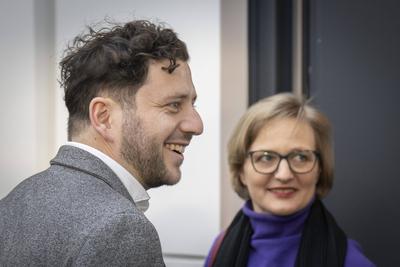 B?ndnis 90/Die Gr?nen, Bundestag,  Felix Banaszak, Franziska Brantner-stock-foto