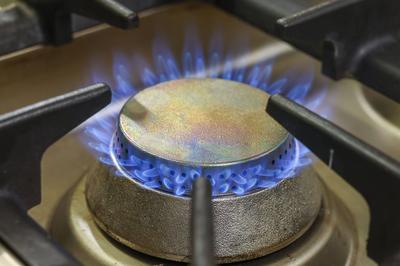 Gasflamme-stock-foto