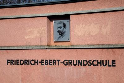 Friedrich-Ebert-Grundschule in Luckenwalde Friedrich-Ebert-Grundschule in Luckenwalde, 20.02.2018, Luckenwalde, Theater-stock-foto