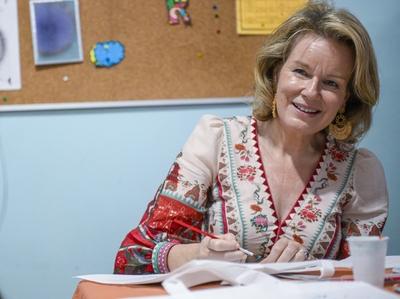Queen Mathilde In  Costa Rica With Unicef-stock-foto