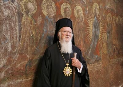 Patriarch Bartholom?us I. von Konstantinopel (Foto), Ehrenoberhaupt der weltweit 300 Millionen Orthodoxen, besuchte am-stock-photo