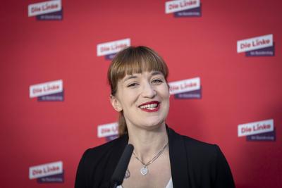 Gruppe, Die Linke, Heidi Reichinnek-stock-photo