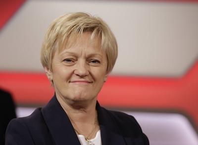 Renate K?nast, B?ndnis 90/Die Gr?nen, Deutschland, Berlin, MAISCHBERGER Thema der Sendung: Wutwahl gegen Merkel & Co.:-stock-foto