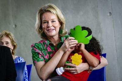 Queen Mathilde In  Costa Rica With Unicef-stock-photo