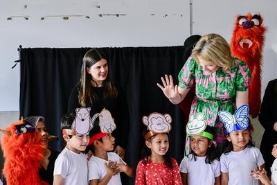 Queen Mathilde In  Costa Rica With Unicef-stock-photo