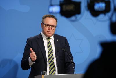 Regierungsmedienkonferenz Th?ringen-stock-foto