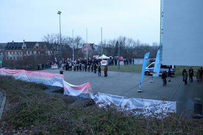 11.02.2025, Bundestagswahlkampf im Vogtland, B?rgerdialog mit dem AfD-Direktkandidaten Mathias Weiser-stock-foto