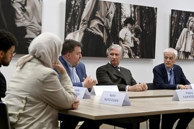 King Philippe Visits The Hannah Arendt Institute-stock-photo