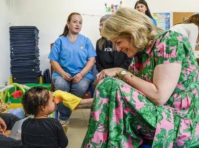 Queen Mathilde In  Costa Rica With Unicef-stock-photo