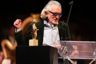 Verleihung Europ?ischer Kulturpreis 2022 Dieter Meier vom Schweizer Musiker-Duo Yello. Verleihung Europ?ischer Kulturpr-stock-foto