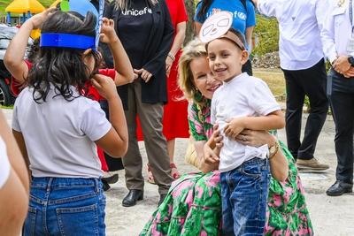 Queen Mathilde In  Costa Rica With Unicef-stock-photo