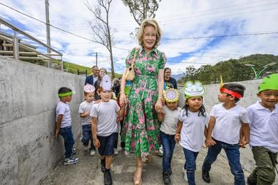 Queen Mathilde In  Costa Rica With Unicef-stock-photo