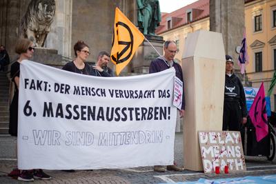 XR Trauermarsch f?r ausgestorbene Tiere und Pflanzen 19 Aktivist*innen von Extinction Rebellion demonstrierten am 22.5.2-stock-foto