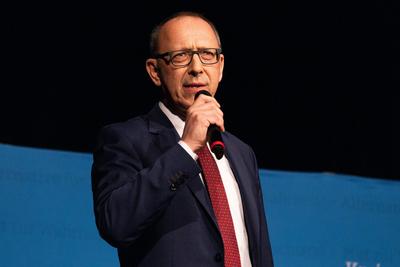 11.02.2025, Bundestagswahlkampf im Vogtland, B?rgerdialog mit dem AfD-Direktkandidaten Mathias Weiser-stock-foto