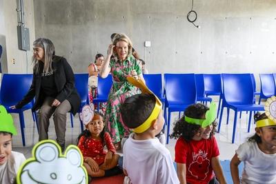 Queen Mathilde In  Costa Rica With Unicef-stock-photo