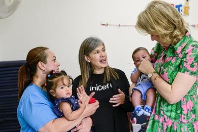 Queen Mathilde In  Costa Rica With Unicef-stock-photo