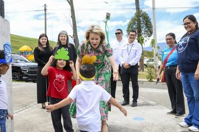 Queen Mathilde In  Costa Rica With Unicef-stock-photo