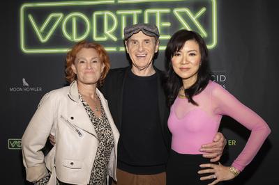 Michelle Zeitlin, Richard Zelniker, Callie Nguyen Zelniker-stock-foto