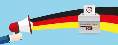 German Text Bundestagswahl 2025, translate parliamentary elections for the Bundestag 2025.-stock-foto