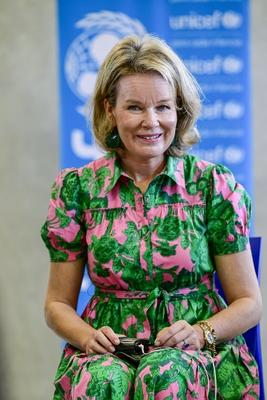 Queen Mathilde In  Costa Rica With Unicef-stock-photo