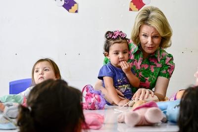 Queen Mathilde In  Costa Rica With Unicef-stock-photo