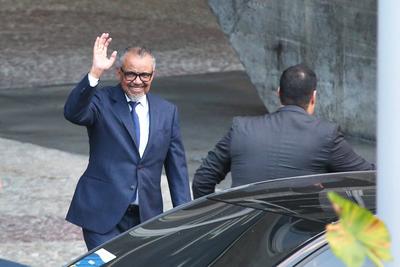 Rio de Janeiro, Brasilien, 19.11.2024: Museu de Arte Moderna do Rio de Janeiro: G20-Gipfel: WHO-Chef Tedros Adhanom Gheb-stock-photo