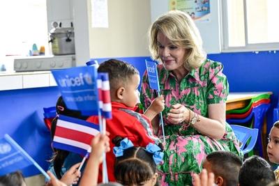 Queen Mathilde In  Costa Rica With Unicef-stock-photo