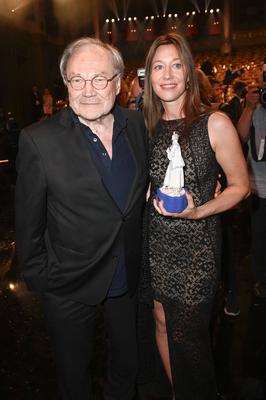 Klaus Maria Brandauer und Johanna Wokalek bei der Verleihung des 43. Bayerischen Filmpreises 2021 im Prinzregententheat-stock-foto