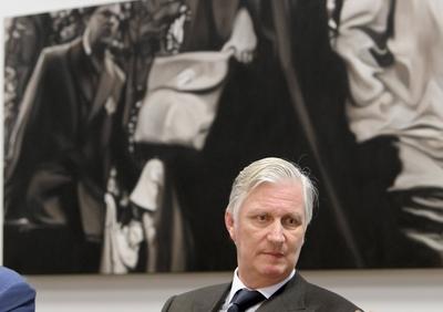King Philippe Visits The Hannah Arendt Institute-stock-foto