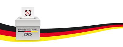 German Text Bundestagswahl 2025, translate parliamentary elections for the Bundestag 2025.-stock-photo