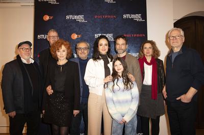 Pit Rampelt, Christoph Bicker, Heike Trinker, Wolfgang Stumph, Greta Kasalo, Stephanie Stumph, Wanja Mues, Juliane Mieke, Peter Kahane-stock-foto