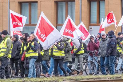 Warnstreik Kita Leipzig-stock-foto