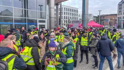 Warnstreik Kita Leipzig-stock-foto