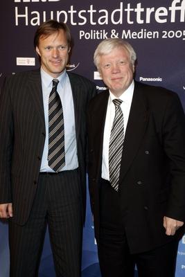 ARD Hauptstadttreff Berlin Gerhard Delling und Guenter Struve beim ARD Haupstadttreff Politik und-stock-foto