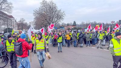 Warnstreik Kita Leipzig-stock-foto