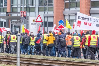 Warnstreik Kita Leipzig-stock-foto