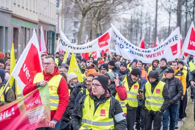 Warnstreik Kita Leipzig-stock-foto