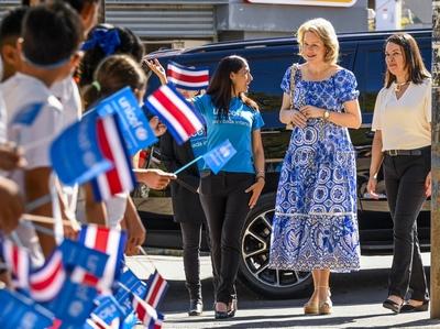 Queen Mathilde In  Costa Rica With Unicef-stock-foto