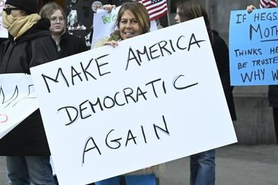 Gathering of Democrats Abroad Belgium-stock-photo
