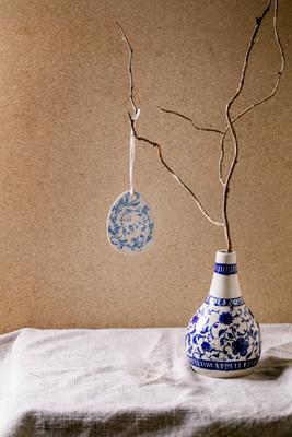 Ostern Haus Interieur Elemente-stock-foto
