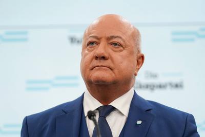 12.02.2025 - ?sterreich, Wien, Europa: Pressekonferenz - Statement der Volkspartei (?VP) zu den Regierungsverhandlungen-stock-photo