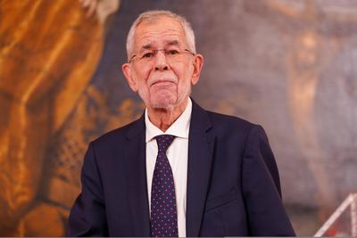 12.02.2025 - ?sterreich, Wien, Europa: Pressekonferenz - Statement von Bundespr?sident Alexander Van der Bellen zur aktu-stock-photo