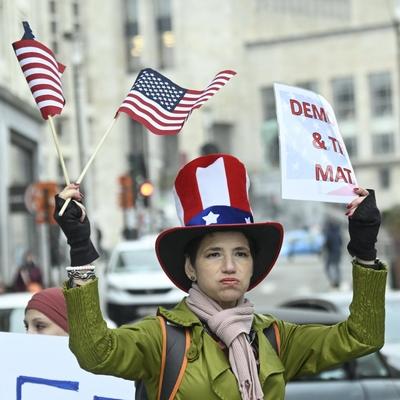 Gathering of Democrats Abroad Belgium-stock-photo