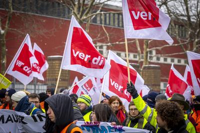 Verdi Warnstreik Berlin-stock-foto