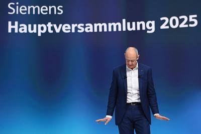 Siemens Hauptversammlung 2025-stock-foto