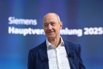 Siemens Hauptversammlung 2025-stock-foto